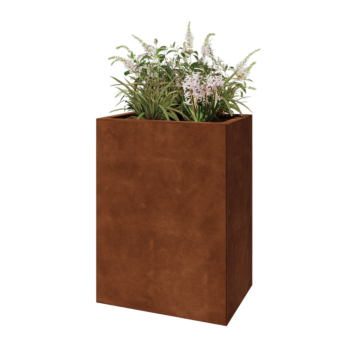 Cortenstaal plantenbak - Rechthoek - 60 x 40 x 80 cm - Met bodemplaat