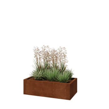 Cortenstaal plantenbak - Rechthoek - 100 x 50 x 30 cm - Zonder bodemplaat