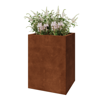 Cortenstaal plantenbak - Rechthoek - 60 x 50 x 80 cm - Met bodemplaat