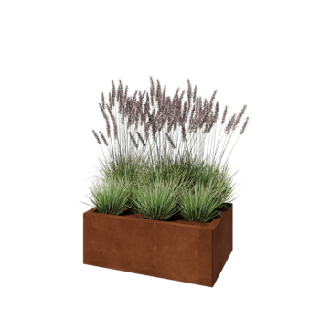 Cortenstaal plantenbak - Rechthoek - 80 x 50 x 30 cm - Zonder bodemplaat