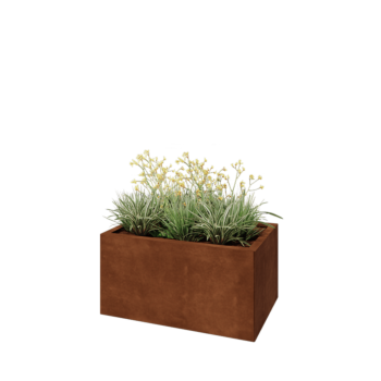 Cortenstaal plantenbak - Rechthoek - 80 x 50 x 40 cm - Zonder bodemplaat