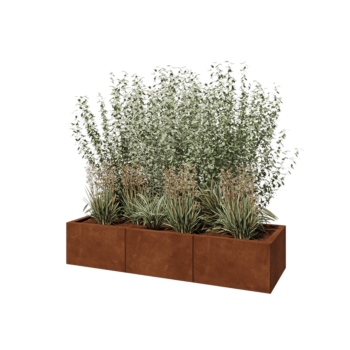 Cortenstaal plantenbak XXL - Rechthoek - 150 x 50 x 30 cm - Zonder bodemplaat