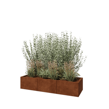 Cortenstaal plantenbak XXL - Rechthoek - 150 x 50 x 30 cm - Zonder bodemplaat