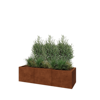 Cortenstaal plantenbak XXL - Rechthoek - 150 x 50 x 40 cm - Zonder bodemplaat