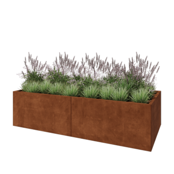 Cortenstaal plantenbak XXL - Rechthoek - 240 x 100 x 60 cm - Zonder bodemplaat