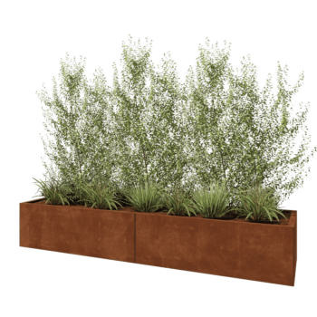 Cortenstaal plantenbak XXL - Rechthoek - 240 x 60 x 40 cm - Zonder bodemplaat