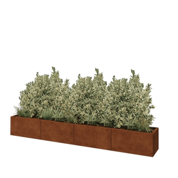 Cortenstaal plantenbak XXL - Rechthoek - 320 x 40 x 40 cm - Zonder bodemplaat