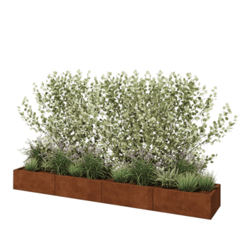 Cortenstaal plantenbak XXL - Rechthoek - 320 x 50 x 30 cm - Zonder bodemplaat