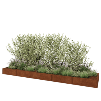 Cortenstaal plantenbak XXL - Rechthoek - 500 x 100 x 30 cm - Zonder bodemplaat