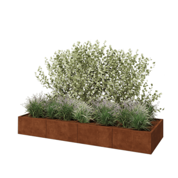 Cortenstaal plantenbak XXL - Rechthoek - 320 x 100 x 40 cm - Zonder bodemplaat