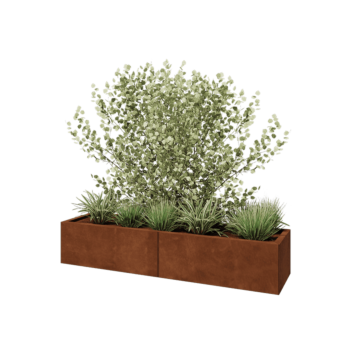 Cortenstaal plantenbak XXL - Rechthoek - 160 x 40 x 30 cm - Zonder bodemplaat