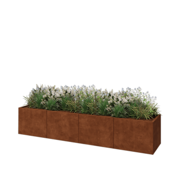 Cortenstaal plantenbak XXL - Rechthoek - 320 x 60 x 60 cm - Zonder bodemplaat
