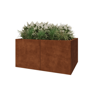 Cortenstaal plantenbak XXL - Rechthoek - 160 x 120 x 80 cm - Zonder bodemplaat