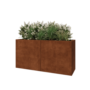 Cortenstaal plantenbak XXL - Rechthoek - 160 x 50 x 80 cm - Zonder bodemplaat