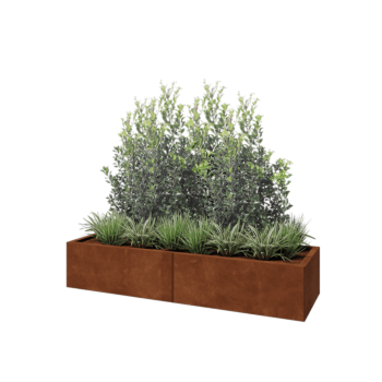 Cortenstaal plantenbak XXL - Rechthoek - 160 x 50 x 30 cm - Zonder bodemplaat