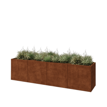 Cortenstaal plantenbak XXL - Rechthoek - 320 x 60 x 80 cm - Zonder bodemplaat