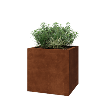 Cortenstaal plantenbak - Vierkant - 70 x 70 x 70 cm - Gelast - Met bodemplaat