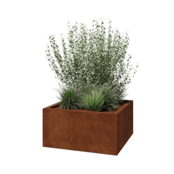 Cortenstaal plantenbak - Vierkant - 80 x 80 x 40 cm - Gelast - Zonder bodemplaat
