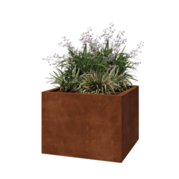 Cortenstaal plantenbak - Vierkant - 80 x 80 x 60 cm - Gelast - Zonder bodemplaat