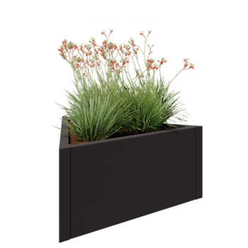 Stalen plantenbak - Driehoek gelijkzijdig - 90,6 x 78,3 x 40 cm - Andere RAL kleur - Zonder bodemplaat