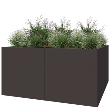 Stalen plantenbak XXL - Vierkant - 200 x 200 x 100 cm - Andere RAL kleur - Zonder bodemplaat