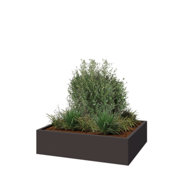 Stalen plantenbak - Rechthoek - 120 x 100 x 30 cm - Andere RAL kleur - Zonder bodemplaat