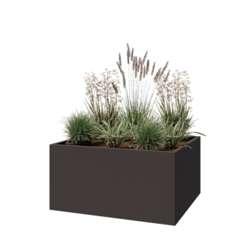 Stalen plantenbak - Rechthoek - 120 x 100 x 60 cm - Andere RAL kleur - Zonder bodemplaat