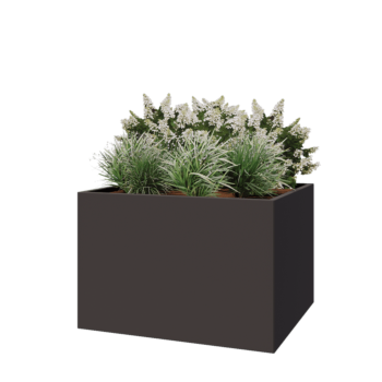 Stalen plantenbak - Rechthoek - 120 x 100 x 80 cm - Andere RAL kleur - Met bodemplaat