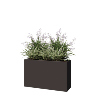 Stalen plantenbak - Rechthoek - 100 x 30 x 60 cm - Andere RAL kleur - Met bodemplaat