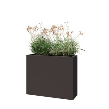 Stalen plantenbak - Rechthoek - 100 x 30 x 80 cm - Andere RAL kleur - Met bodemplaat