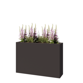 Stalen plantenbak - Rechthoek - 120 x 30 x 80 cm - Andere RAL kleur - Met bodemplaat