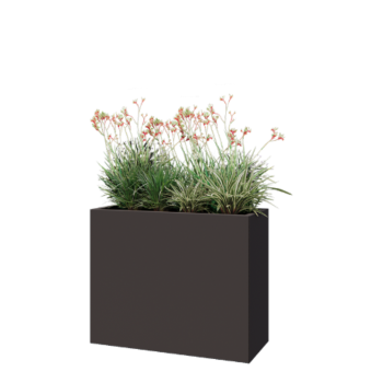 Stalen plantenbak - Rechthoek - 100 x 40 x 80 cm - RAL7016 mat (antraciet grijs) - Zonder bodemplaat