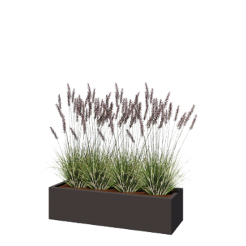 Stalen plantenbak - Rechthoek - 120 x 40 x 30 cm - RAL7016 mat (antraciet grijs) - Zonder bodemplaat