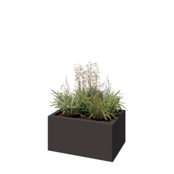 Stalen plantenbak - Rechthoek - 60 x 40 x 30 cm - RAL7016 mat (antraciet grijs) - Zonder bodemplaat