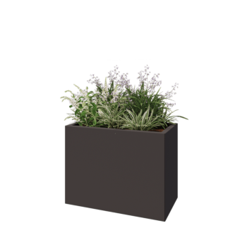 Stalen plantenbak - Rechthoek - 80 x 40 x 60 cm - Andere RAL kleur - Met bodemplaat