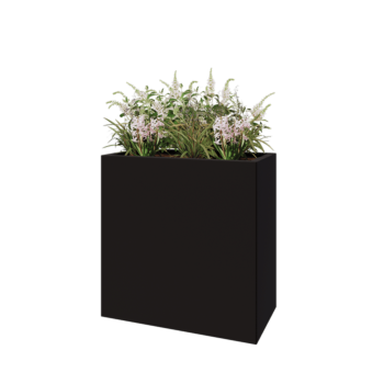 Stalen plantenbak - Rechthoek - 80 x 40 x 80 cm - RAL9005 mat (zwart) - Zonder bodemplaat