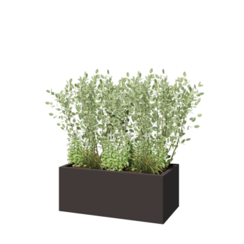 Stalen plantenbak - Rechthoek - 100 x 50 x 40 cm - Andere RAL kleur - Met bodemplaat