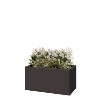 Stalen plantenbak - Rechthoek - 100 x 50 x 50 cm - Andere RAL kleur - Met bodemplaat