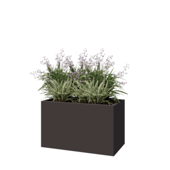 Stalen plantenbak - Rechthoek - 100 x 50 x 60 cm - Andere RAL kleur - Met bodemplaat