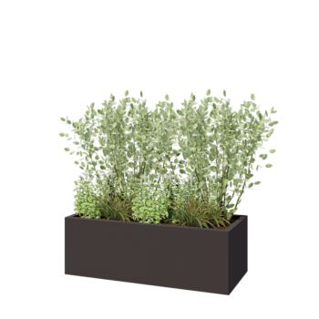 Stalen plantenbak - Rechthoek - 120 x 50 x 40 cm - Andere RAL kleur - Met bodemplaat