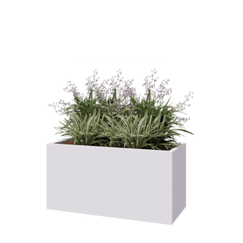 Stalen plantenbak - Rechthoek - 120 x 50 x 60 cm - RAL9010 mat (wit) - Zonder bodemplaat