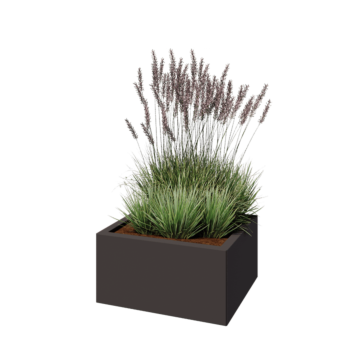 Stalen plantenbak - Rechthoek - 60 x 50 x 30 cm - Andere RAL kleur - Met bodemplaat