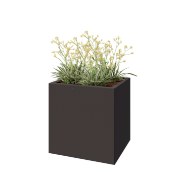 Stalen plantenbak - Rechthoek - 60 x 50 x 60 cm - RAL7016 mat (antraciet grijs) - Met bodemplaat