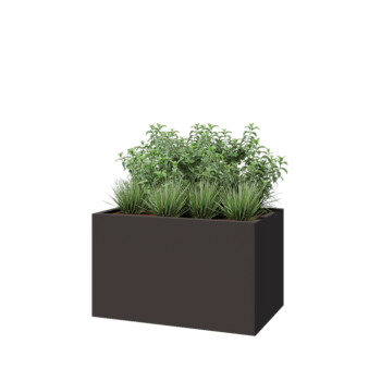 Stalen plantenbak - Rechthoek - 100 x 60 x 60 cm - Andere RAL kleur - Met bodemplaat