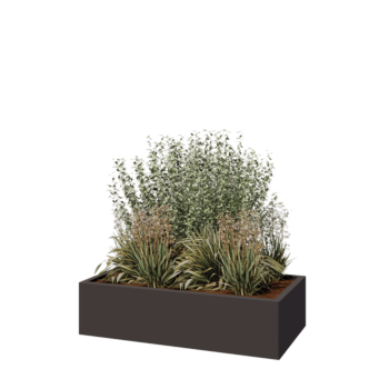 Stalen plantenbak - Rechthoek - 120 x 60 x 30 cm - Andere RAL kleur - Met bodemplaat