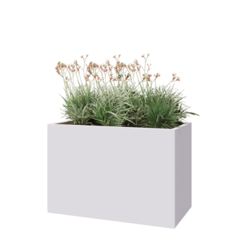 Stalen plantenbak - Rechthoek - 120 x 60 x 80 cm - RAL9010 mat (wit) - Zonder bodemplaat