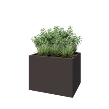 Stalen plantenbak - Rechthoek - 80 x 60 x 60 cm - Andere RAL kleur - Met bodemplaat