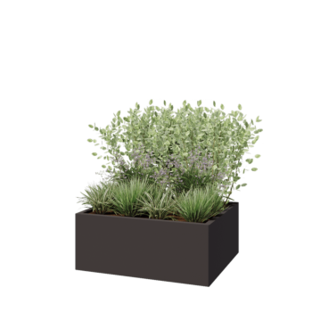 Stalen plantenbak - Rechthoek - 100 x 80 x 40 cm - Andere RAL kleur - Zonder bodemplaat