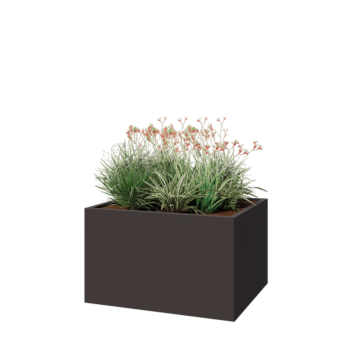 Stalen plantenbak - Rechthoek - 100 x 80 x 60 cm - Andere RAL kleur - Met bodemplaat