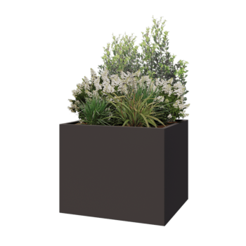 Stalen plantenbak - Rechthoek - 100 x 80 x 80 cm - Andere RAL kleur - Met bodemplaat